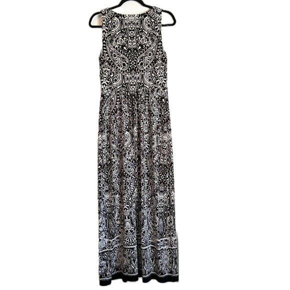Lauren Ralph Lauren Women’s 8 Paisley Twist Front Maxi Dress Black Vacation - Picture 9 of 10